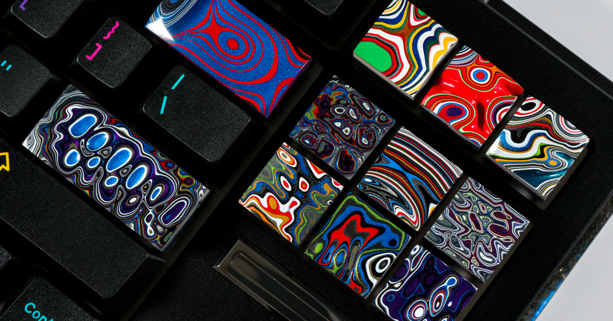 Real Gemstone Artisan Keycaps by Keycap Quarry